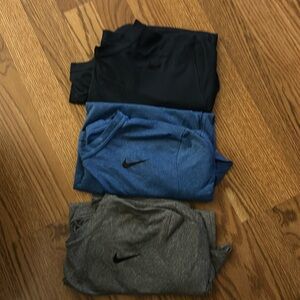Nike tees. Dri fit. 3 colors size medium.